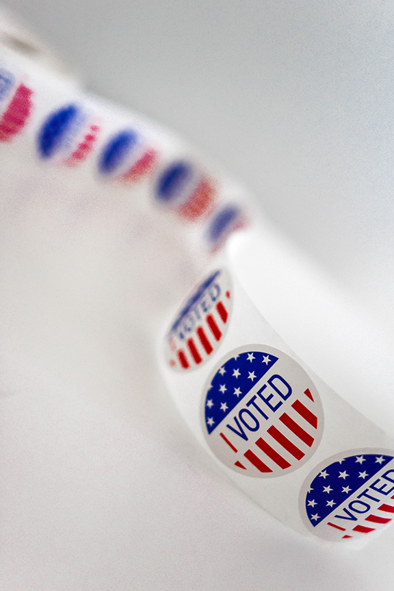 Photo of voting stickers