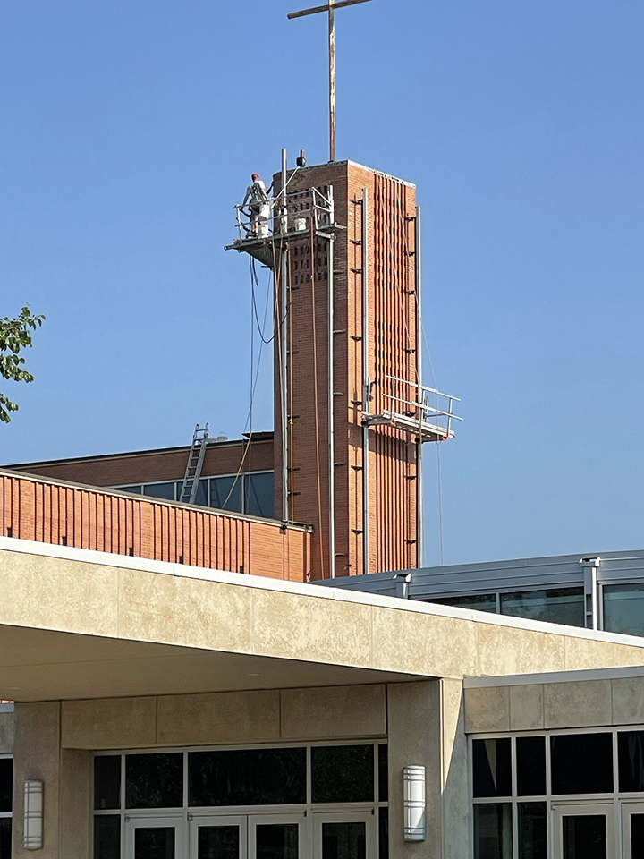 Photo of Bell Tower repair July 12, 2021
