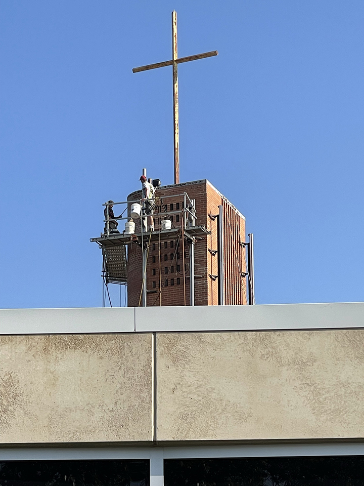 Photo of Bell Tower repair July 12, 2021