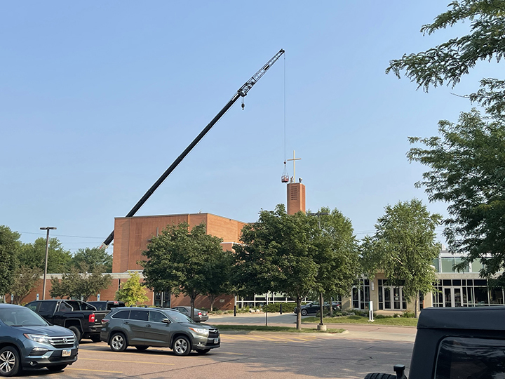 Bell Tower repair, July 27, 2021