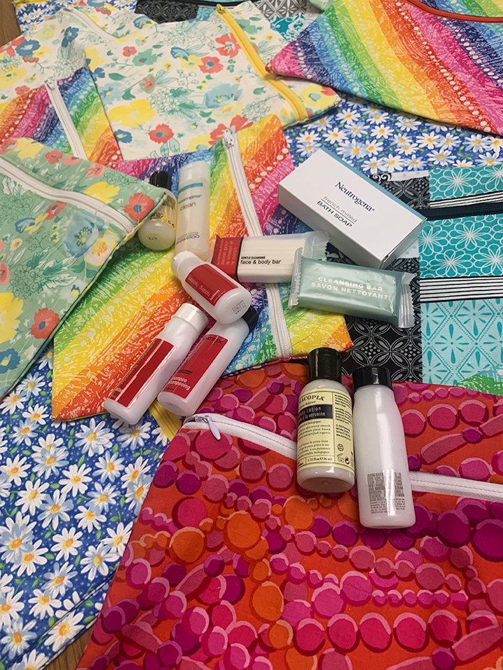 Photo of hygiene bag contents