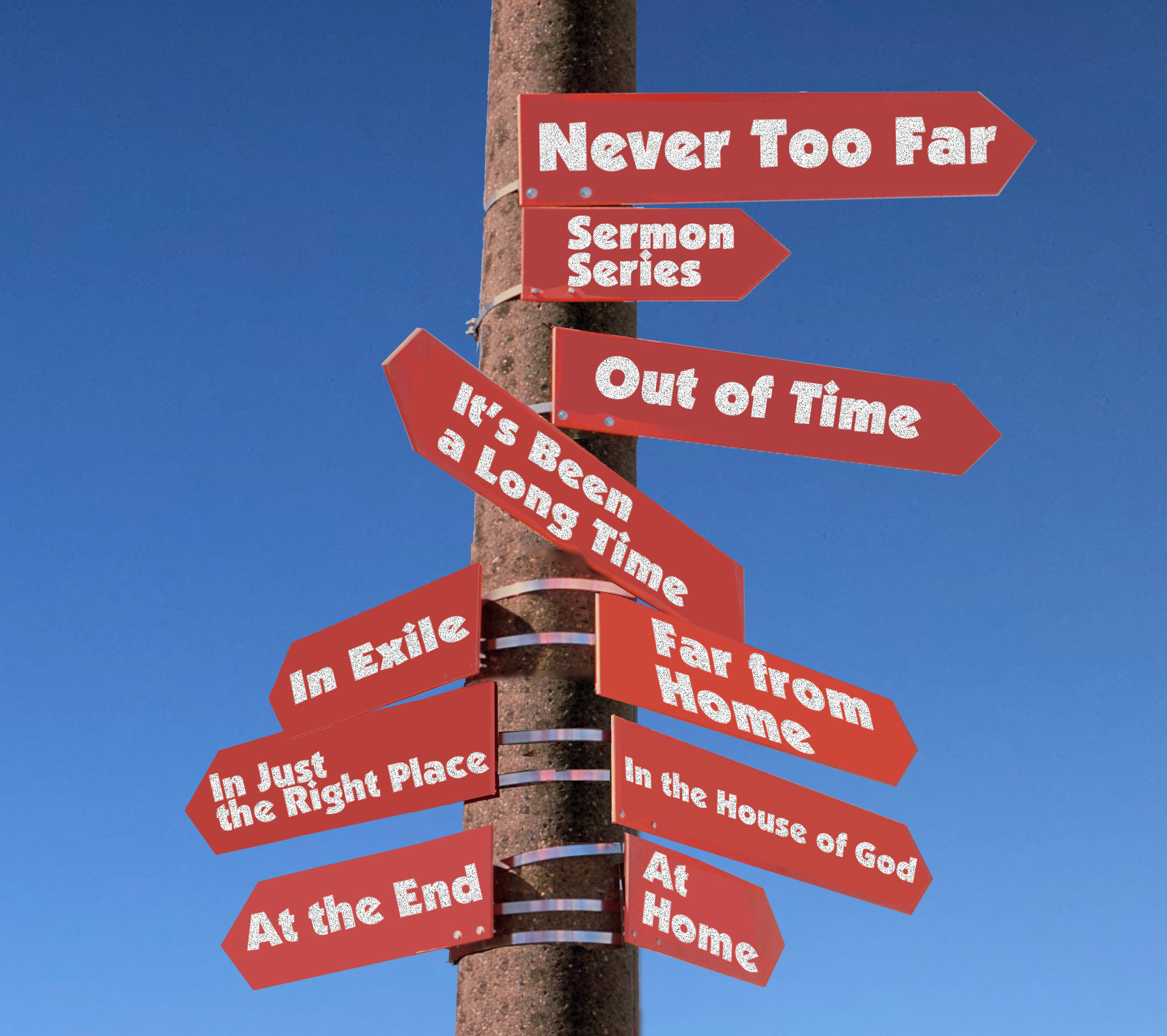 Graphic for Never Too Far series, week 9