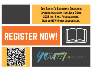 Youth Ministry Registration graphic